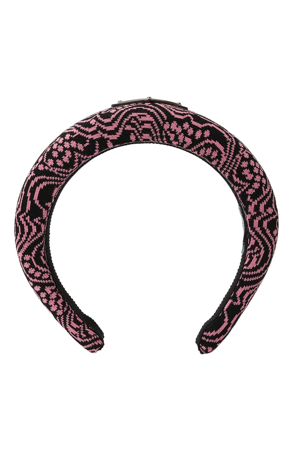 Женский ободок для волос PRADA розового цвета, арт. 1IH016-2DYX-F02JR | Фото 1 (Материал: Текстиль, Шерсть; Материал сплава: Проставлено; Нос: Не проставлено)