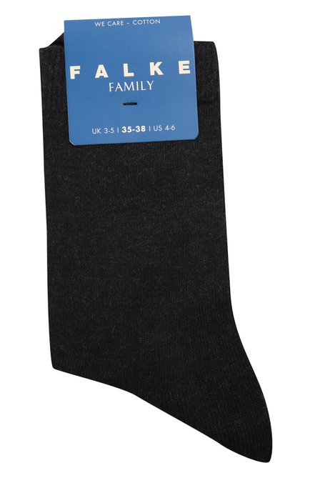 Детские хлопковые носки FALKE темно-серого цвета, арт. 12998. | Фото 1 (Материал: Текстиль, Хлопок; Кросс-КТ: Носки)