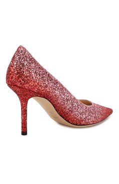 Женские туфли love 85 JIMMY CHOO розового цвета, арт. L0VE 85/VKG | Фото 4 (Материал внешний: Текстиль; Каблук в�ысота: Высокий; Материал внутренний: Натуральная кожа; Каблук тип: Шпилька; Подошва: Плоская)