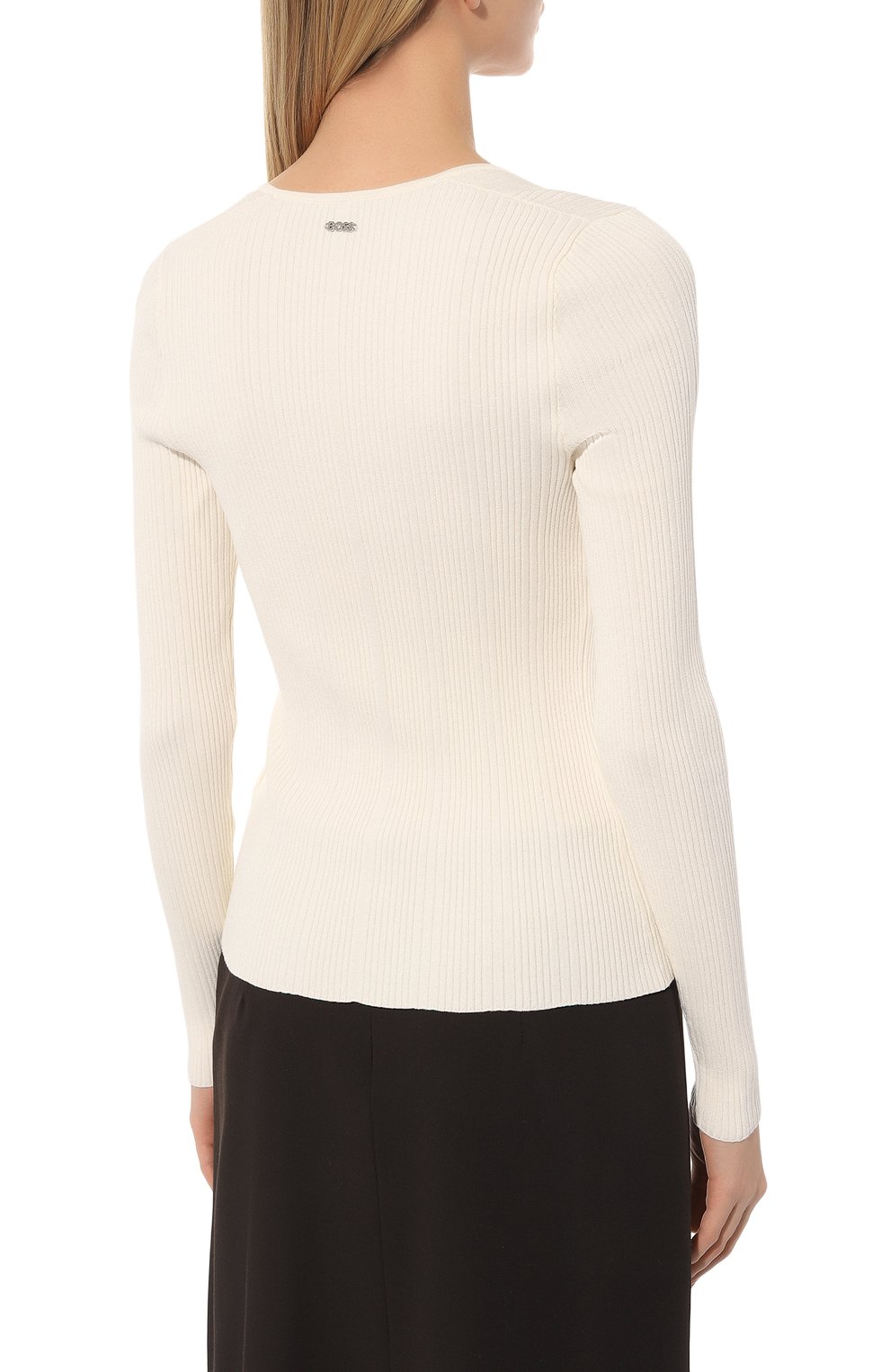 Пуловер из вискозы BOSS 50486103, цвет белый, размер 50 - фото 4