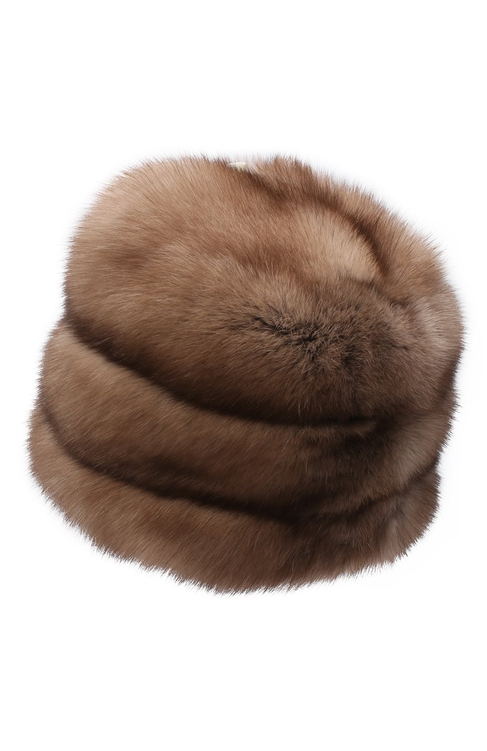 Женская шапка из меха соболя FURLAND коричневого цвета, арт. 0172801910061200000 | Фото 3 (Материал: Натуральный мех)