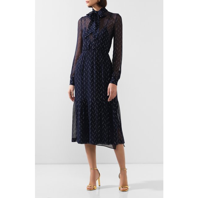 фото Шелковое платье saint laurent