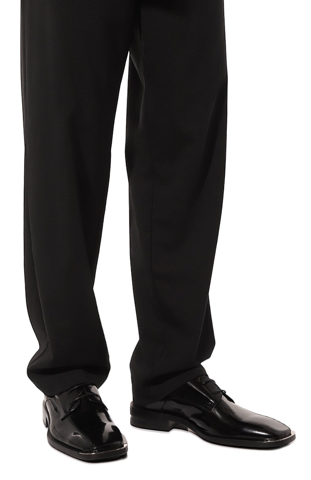 Мужские кожаные дерби MATTIA CAPEZZANI черного цвета, арт. M2021/ABRASIVAT0 | Фото 3 (Материа л внутренний: Натуральная кожа; Материал сплава: Проставлено; Нос: Не проставлено; Стили: Классический)