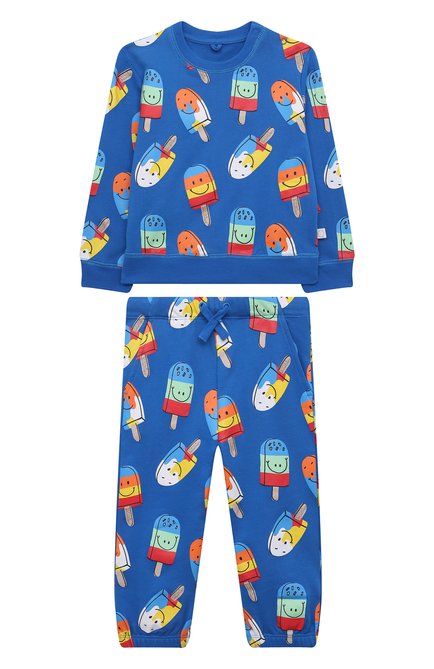 Детский комплект из свитшота и брюк STELLA MCCARTNEY синего цвета, арт. 8Q3TH0 | Фото 1