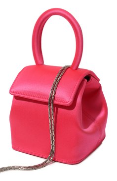 Женская сумка liza mini RUBEUS MILANO розового цвета, арт. 014/18DML354 | Фото 3 (Сумки-технические: Сумки top-handle; Размер: mini; Ремень/цепочка: На ремешке; Материал: Текстиль)