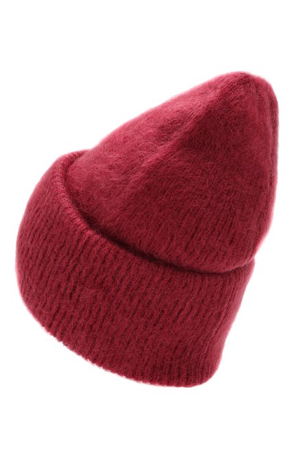 Женская шапка TAK.ORI бордового цвета, арт. HTK50027WM050AW19 | Фото 2 (Материал: Шерсть, Текстиль, Синтетический материал; Статус проверки: Проверена категория)