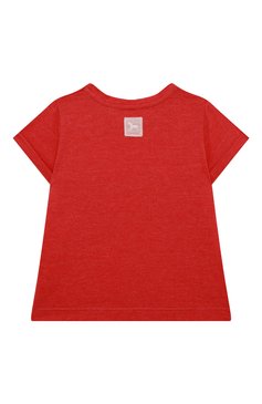 Детская хлопковая футболка ULYANA SERGEENKO красного цвета, арт. MLT003KD21P (0867б21) | Фото 2 (Девочки Кросс-КТ: футболка-одежда; Рукава: Короткие; Материал внешний: Хлопок; Ростовка одежда: 4 года | 104 см)