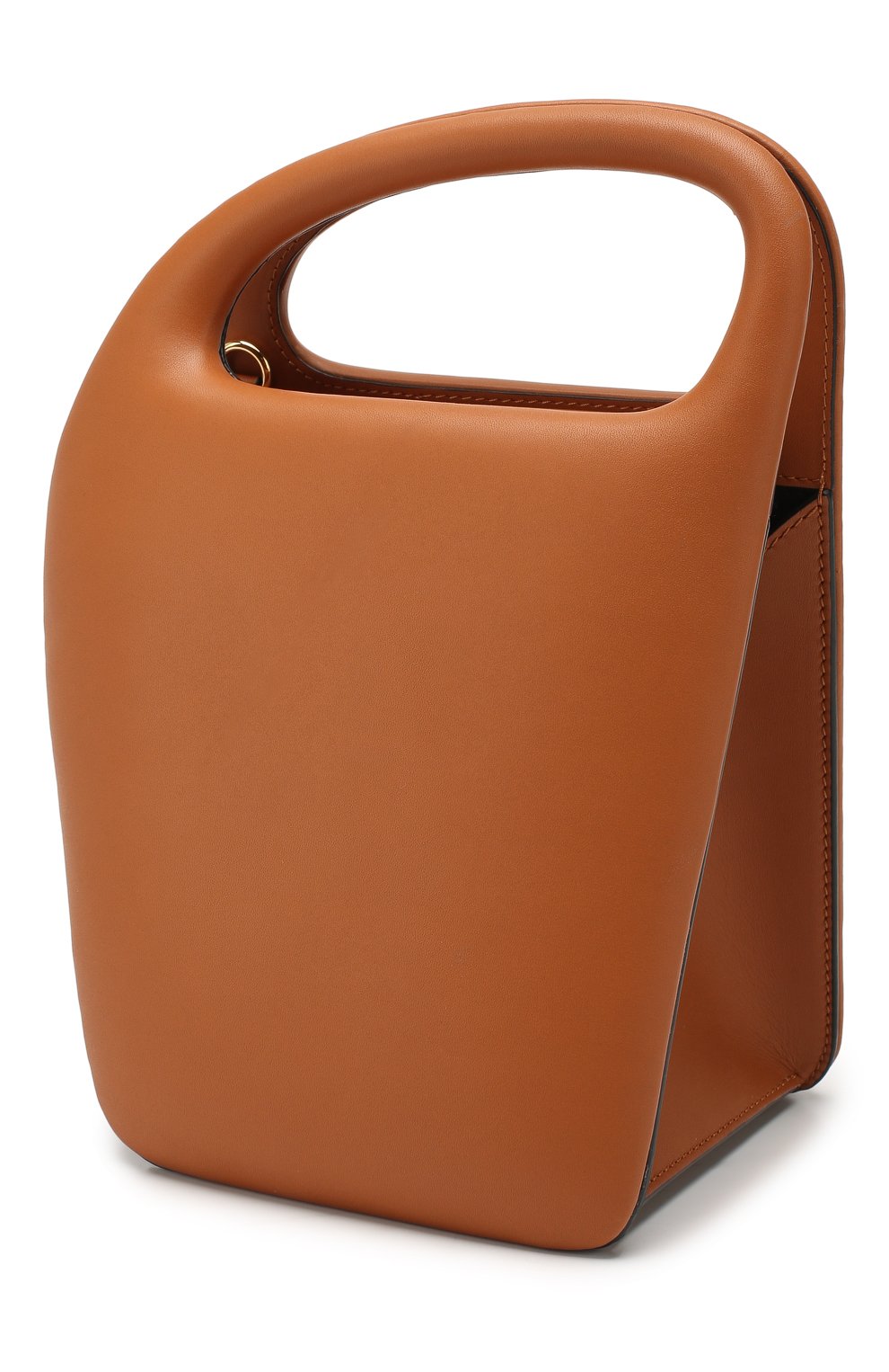 Женская сумка architects LOEWE светло-коричневого цвета, арт. 331.56.Z87 | Фото 3 (Сумки-технические: Сумки через плечо, Сумки top-handle; Материал: Натуральная кожа; Размер: mini; Ремень/цепочка: На ремешке)