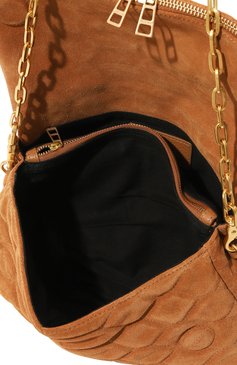 Женская сумка rock ZADIG&VOLTAIRE коричневого цвета, арт. LWBA02383 | Фото 5 (Сумки-технические: Сумки top-handle; Размер: medium; Материал: Натуральная кожа, Натуральная замша; Материал сплава: Проставлено; Ремень/цепочка: На ремешке; Драгоценные камни: Проставлено)