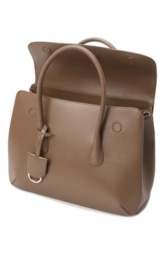 Женская сумка GIORGIO ARMANI коричневого цвета, арт. Y1A227/YQZ7A | Фото 6 (Сумки-технические: Сумки через плечо, Сумки top-handle; Материал: Натуральная кожа; Ремень/цепочка: На ремешке; Размер: large)