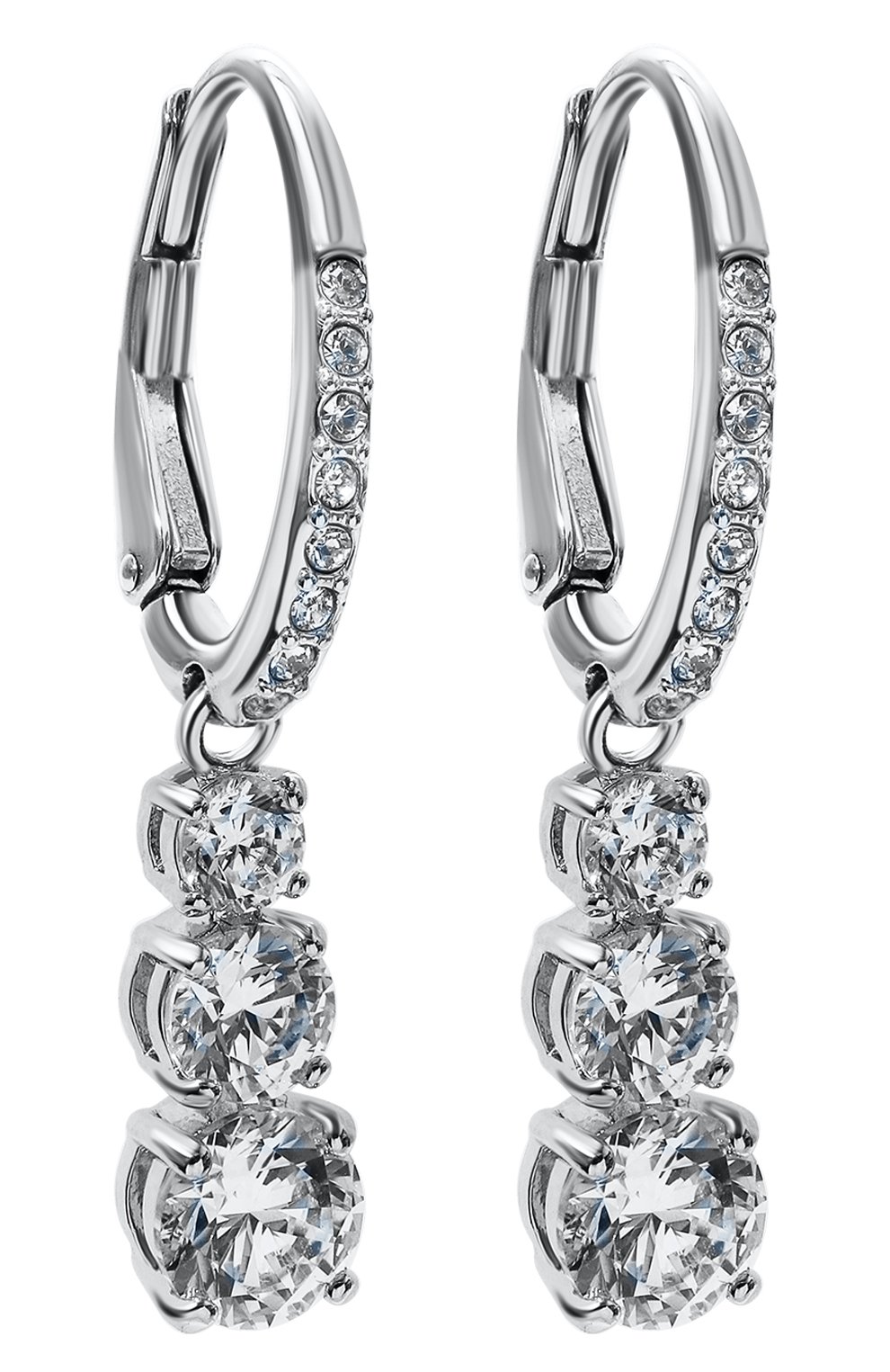 Женские серьги SWAROVSKI серебряного цвета, арт. 5416155 | Фото 3 (Региональные ограничения белый список (Axapta Mercury): Не проставлено; Нос: Не проставлено)