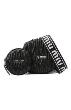 Женская сумка MIU MIU черного цвета, арт. 5BH191-2CE3-F0002-NOY | Фото 7 (Сумки-технические: Сумки через плечо; Материал: Натуральная кожа; Размер: mini; Ремень/цепочка: На ремешке)