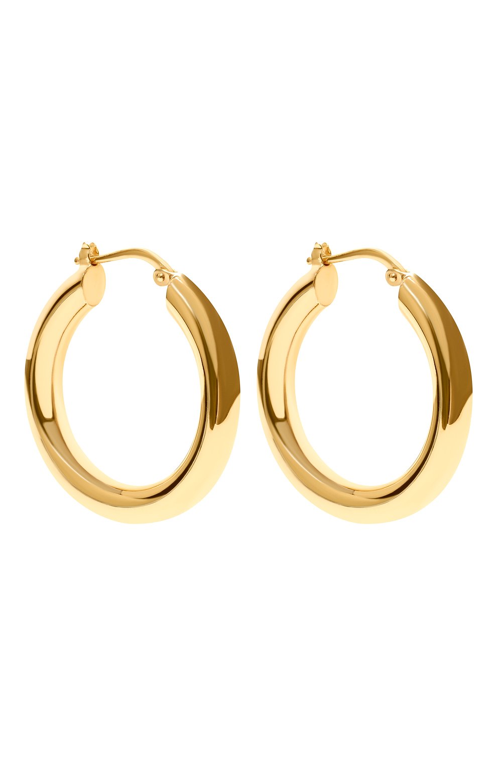 Женские серьги JIL SANDER золотого цвета, арт. J11VG0002 J12002/G0LD | Фото 3 (Материал: Серебро)