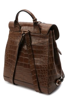 Женский рюкзак ricky из кожи аллигатора RALPH LAUREN коричневого цвета, арт. 435838537/AMIS | Фото 3 (Материал: Экзотическая кожа; Размер: medium; Стили: Кэжуэл)