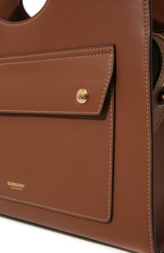 Женская сумка pocket small BURBERRY коричневого цвета, арт. 8036745 | Фото 3 (Сумки-технические: Сумки через плечо, Сумки top-handle; Материал: Натуральная кожа; Ремень/цепочка: На ремешке; Размер: small)