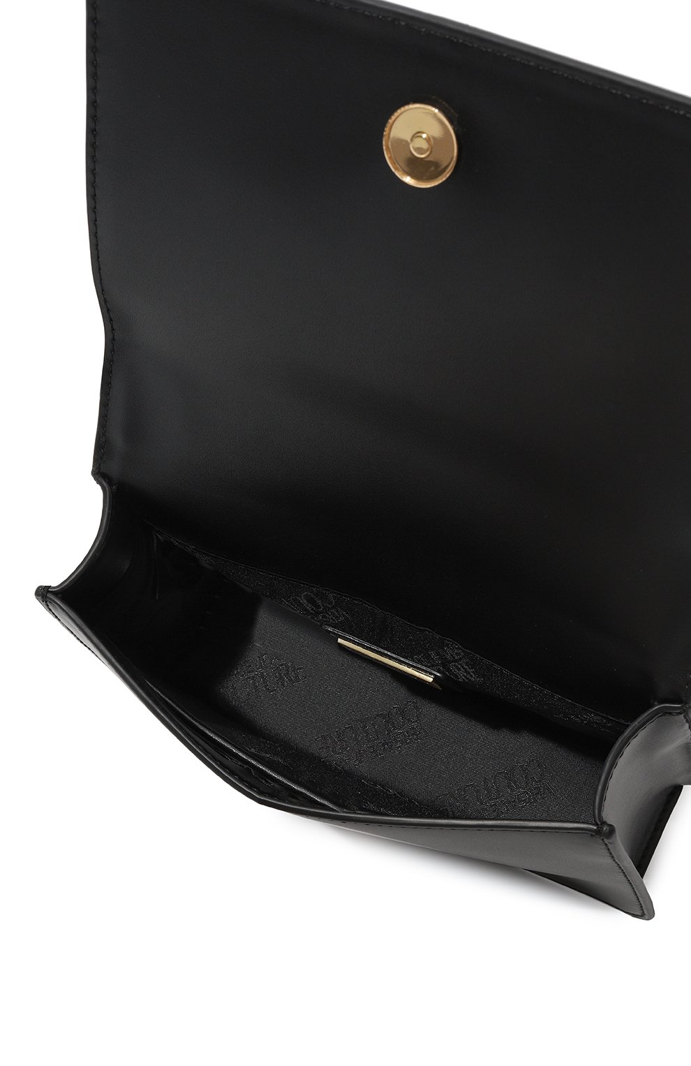 Женская сумка VERSACE JEANS COUTURE черного цвета, арт. 75VA4BP1/ZS820 | Фото 5 (Сумки-технические: Сумки через плечо; Материал сплава: Проставлено; Размер: mini; Ремень/цепочка: На ремешке; Драгоценные камни: Проставлено; Материал: Экокожа)