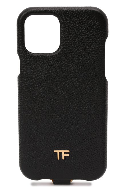 Кожаный чехол для iphone 12 pro TOM FORD черного цвета, арт. S0391T-LCL095 | Фото 1 (Материал: Натуральная кожа; Женское Кросс-КТ: Кожа iPhone)