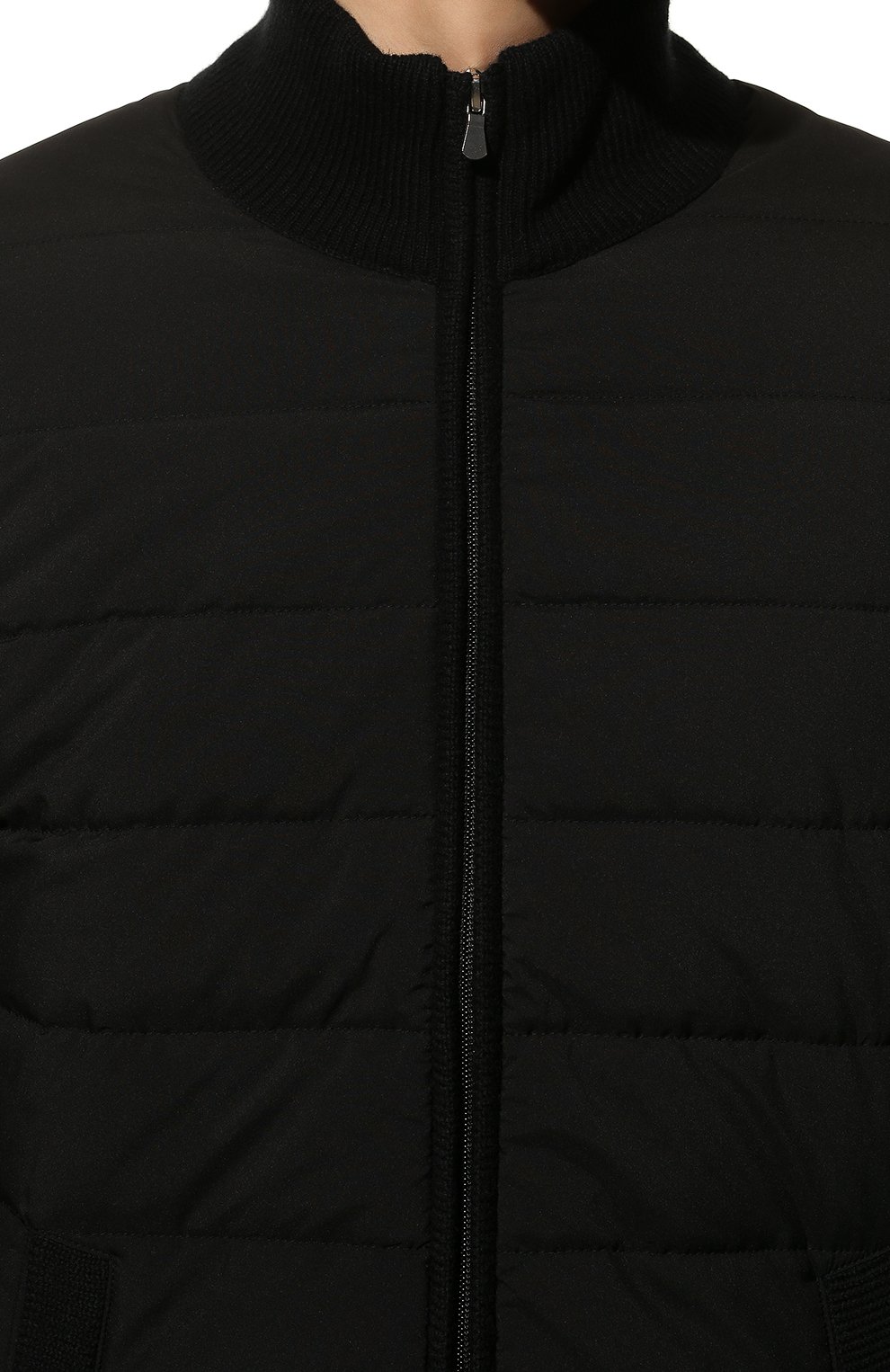 Комбинированный кардиган Gran Sasso 23118/25022, цвет чёрный, размер 54 23118/25022 - фото 5