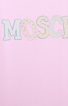 Детская хлопковая футболка MOSCHINO розового цвета, арт. HAM04L/LBA00/4A-8A | Фото 3 (Девочки Кросс-КТ: футболка-одежда; Рукава: Короткие; Региональные ограничения белый список (Axapta Mercury): Не проставлено; Материал сплава: Проставлено; Материал внешний: Хлопок; Драгоценные камни: Проставлено; Ростовка одежда: 4 года | 104 см, 5 лет | 110 см, 6 лет | 116 см, 8 лет | 128 см)