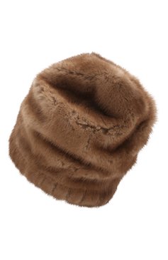 Женская шапка из меха соболя FURLAND коричневого цвета, арт. 0013900110083300103 | Фото 2 (Материал: Натуральный мех)
