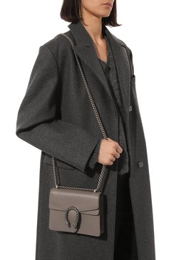 Женская сумка dionysus mini GUCCI серого цвета, арт. 421970 CAOGN | Фото 2 (Сумки-технические: Сумки через плечо; Материал: Натуральная кожа; Размер: mini; Ремень/цепочка: На ремешке)