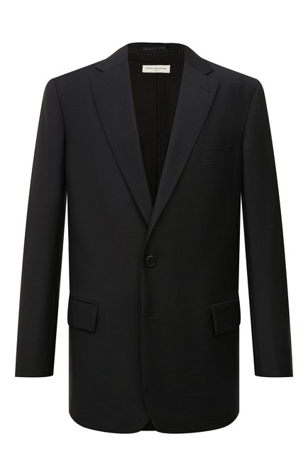 Мужской шерстяной пиджак DRIES VAN NOTEN темно-синего цвета по цене 144500 руб., арт. 221-020440-4168 | Фото 1