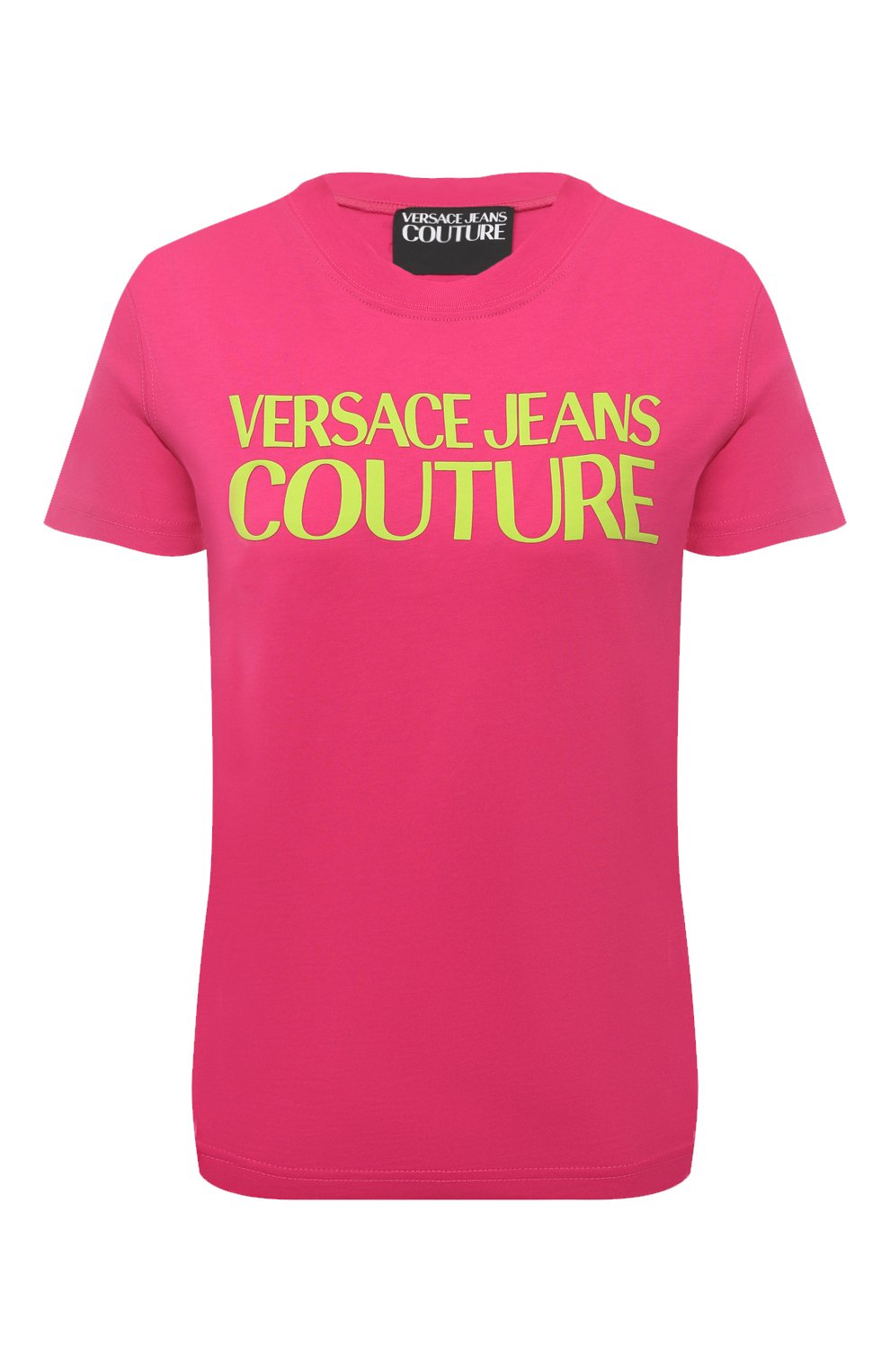 Футболки и топы Versace Jeans Couture, Хлопковая футболка Versace Jeans Couture, Турция, Розовый, Хлопок: 100%;, 13369352  - купить