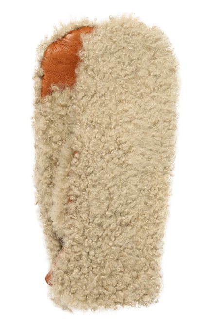 Женские меховые варежки DROME бежевого цвета, арт. DPA205P/DA1726 | Фото 1 (Материал: Натуральный мех)