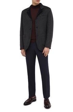 Мужские кожаные лоферы firenze ZEGNA COUTURE бордового цвета, арт. A4505X-LHBEP | Фото 2 (Мужское Кросс-КТ: Лоферы-обувь; Материал внутренний: Натуральная кожа; Стили: Классический)