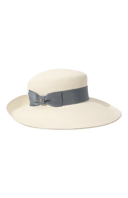 Женская шляпа INVERNI белого цвета, арт. 5757 CP | Фото 1 (Материал сплава: Проставлено; Нос: Не проставлено; Материал: Растительное волокно)