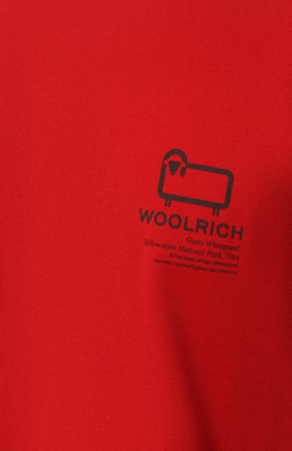Хлопковая футболка Woolrich CFW0TE0089MRUT2926 Фото 5