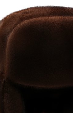 Мужская норковая шапка-ушанка FURLAND коричневого цвета, арт. 0012200110105300146 | Фото 3 (Материал внутренний: Не назначено; Материал сплава: Проставлено; Нос: Не проставлено; Материал: Натуральный мех)