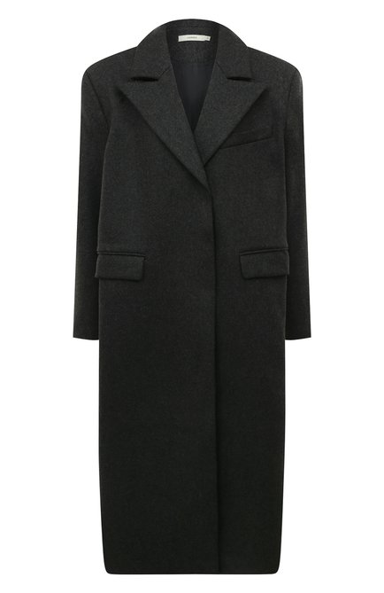 Женское шерстяное пальто AGREEG темно-серого цвета, арт. 10077161 | Фото 1 (Материал внешний: Шерсть; Рукава: Длинные; Длина (верхняя одежда): Длинные; Стили: Классический; 1-2-бортные: Однобортные)