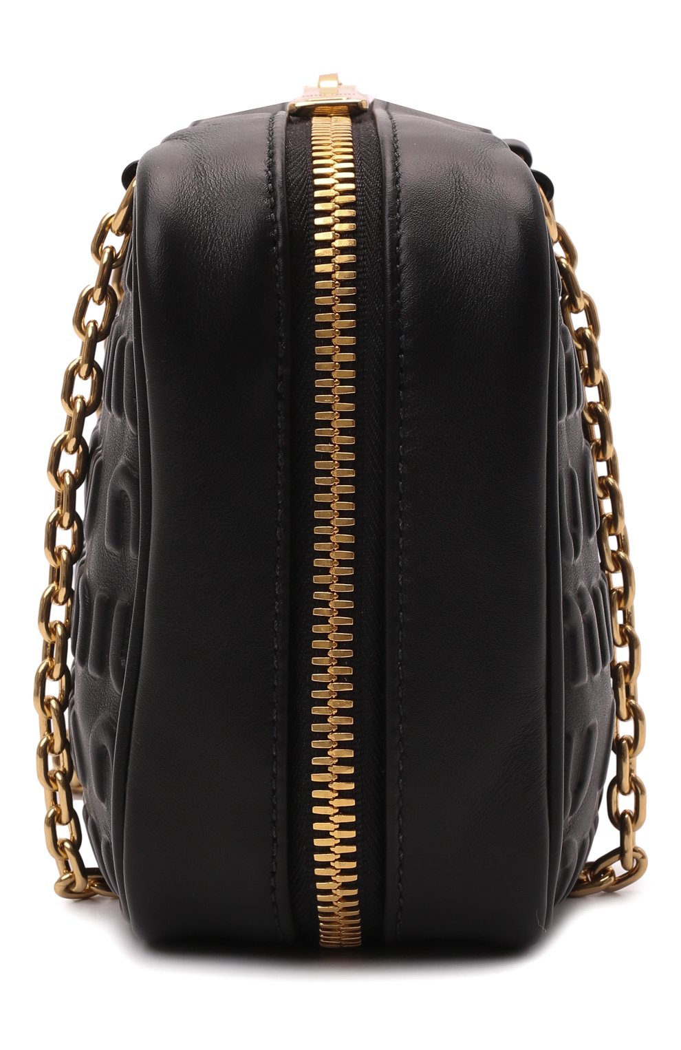 Женская сумка MIU MIU черного цвета, арт. 5BB114-2F51-F0002-OOO | Фото 4 (Сумки-технические: Сумки через плечо; Материал: Натуральная кожа; Размер: small)