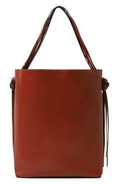 Женская сумка-тоут saturn NEOUS коричневого  цвета, арт. 00003A | Фото 1 (Сумки-технические: Сумки top-handle; Материал: Натуральная кожа; Материал сплава: Проставлено; Драгоценные камни: Проставлено; Размер: large)