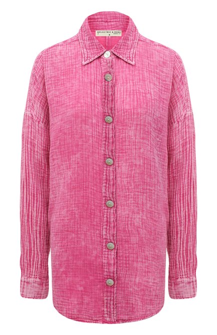 Женская хлопковая рубашка ELECTRIC&ROSE фуксия цвета по цене 45900 руб., арт. LFCV173ACI | Фото 1