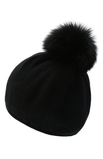 Женская шапка из шерсти и кашемира INVERNI черного цвета, арт. 5081CM | Фото 2 (Материал: Кашемир, Шерсть, Текстиль)