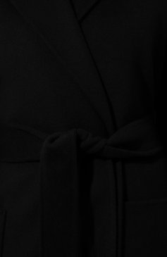 Женское шерстяное пальто IVY OAK черного цвета, арт. I01123F1046 | Фото 5 (Материал внешний: Шерсть; Рукава: Длинные; Материа л сплава: Проставлено; Длина (верхняя одежда): Длинные; 1-2-бортные: Однобортные; Драгоценные камни: Проставлено; Стили: Кэжуэл)