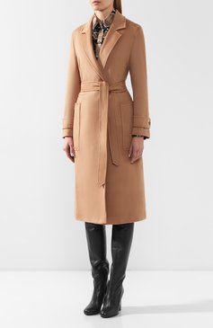 Burberry peak lapel outlet cashmere wrap coat