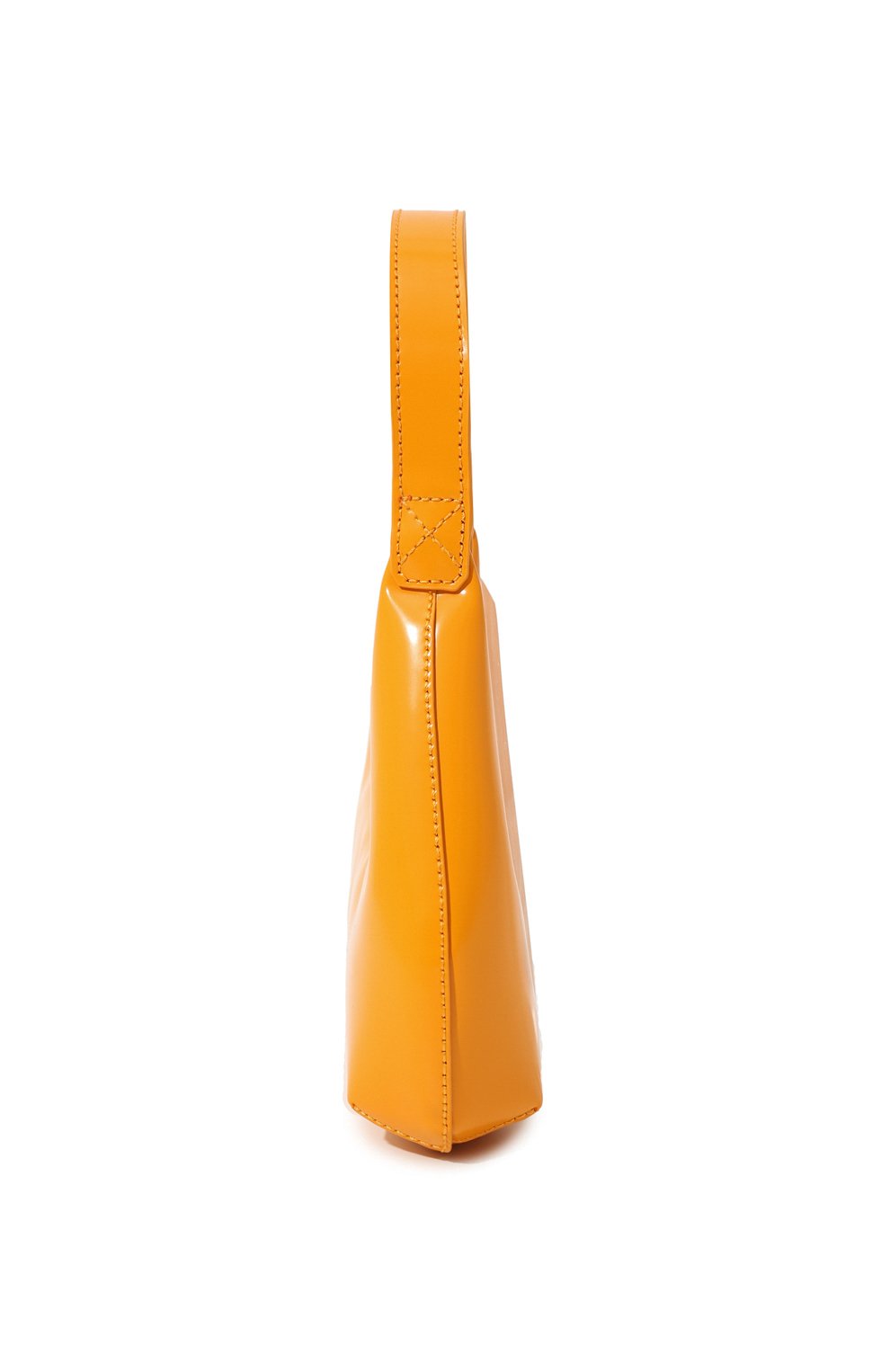 Женская сумка amber BY FAR оранжевого цвета, арт. 22CRBASSNFWSMA | Фото 4 (Сумки-технические: Сумки top-handle; Материал: Натуральная кожа; Материал сплава: Проставлено; Драгоценные камни: Проставлено; Размер: small)