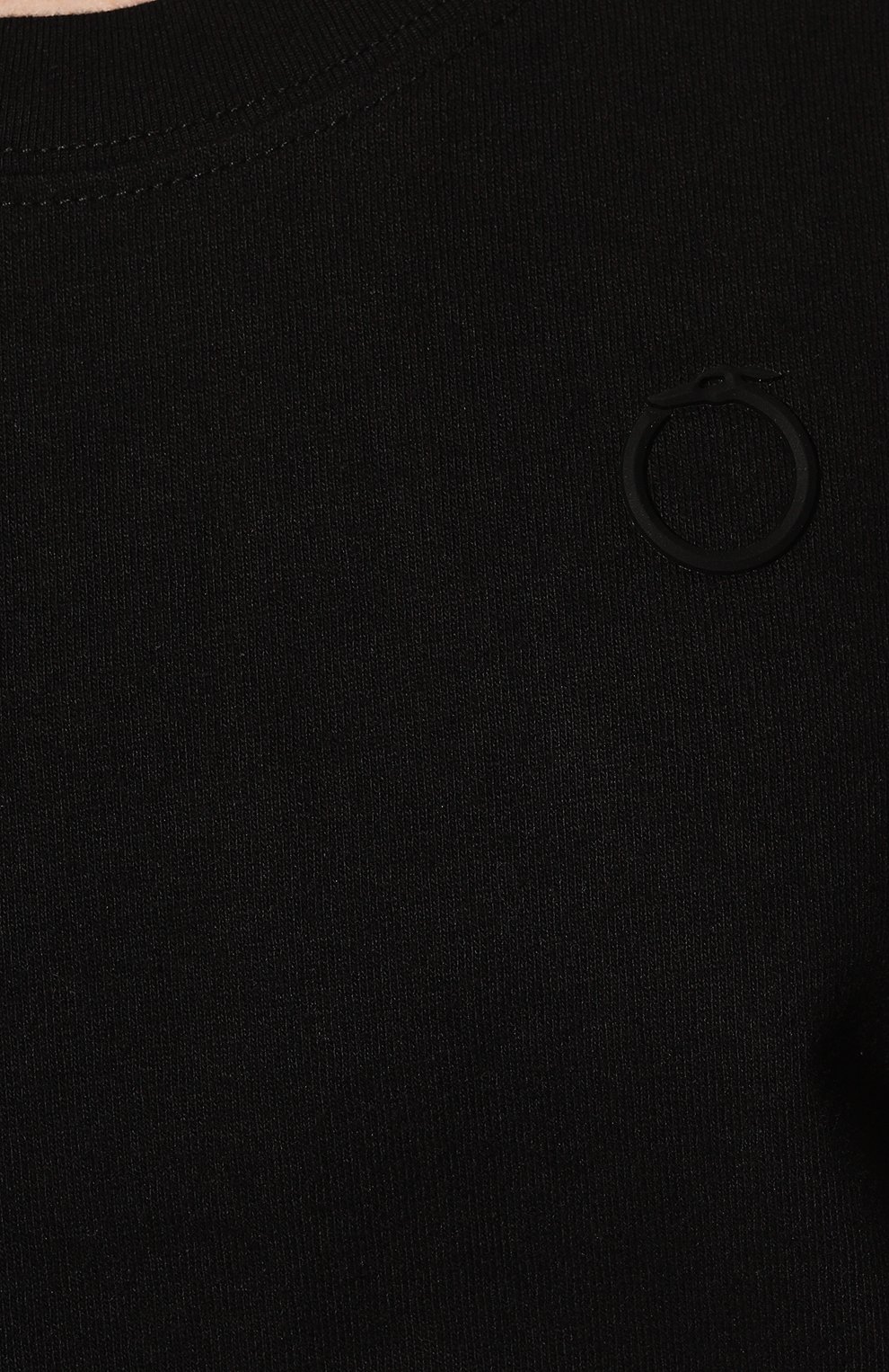 Женская хлопковая футболка TRUSSARDI черного цвета, арт. 56T00531-1T006160 | Фото 5 (Принт: Без принта; Рукава: Короткие; Длина (для топов): Стандартные; Материал сплава: Проставлено; Материал внешний: Хлопок; Женское Кросс-КТ: Футболка-одежда; Драгоценные камни: Проставлено; Стили: Минимализм)