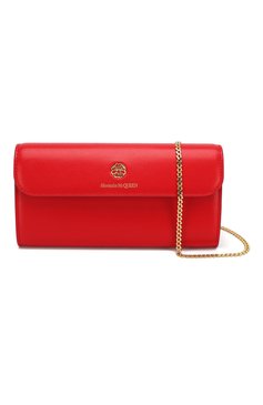 Женские кожаный кошелек на цепочке ALEXANDER MCQUEEN красного цвета, арт. 610194/1CW0T | Фото 5 (Ремень/цепочка: С цепочкой; Материал: Натуральная кожа; Статус проверки: Проверена категория)