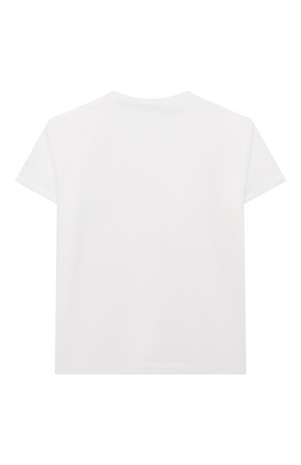 Мужского хлопковая футболка BALMAIN белого цвета, арт. BS8R31 | Фото 2 (Рукава: Короткие; Материал внешний: Хлопок)