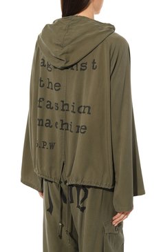 Женская куртка 5PREVIEW хаки цвета, арт. 5PWSP23025 | Фото 4 (Кросс-КТ: Куртка; Рукава: Длинные; Материал сплава: Проставлено; Стили: Спорт-шик; Драгоценные камни: Проставлено; Длина (верхняя одежда): Короткие; Материал внешний: Растительное волокно)
