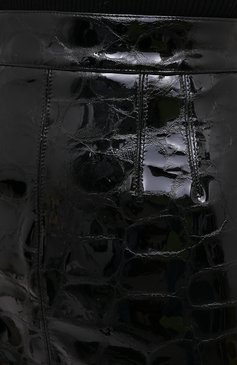 Женская кожаная юбка ALEXANDER WANG черного цвета, арт. 1WC2205161 | Фото 5 (Длина Ж (юбки, платья, шорты): Мини; Стили: Гранж; Женское Кросс-КТ: Юбка-одежда; Материал внешний: Натуральная кожа; Материал подклада: Вискоза)