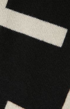 Женский шерстяной шарф OFF-WHITE черно-белого цвета, арт. 0WMA017F21KNI001 | Фото 3 (Материал: Текстиль, Шерсть)