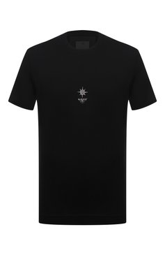Мужская хлопковая футболка GIVENCHY черного цвета, арт. BM713H3Y6B | Фото 1 (Рукава: Короткие; Стили: Панк; Длина (для топов): Стандартные; Принт: С принтом; Материал внешний: Хлопок)