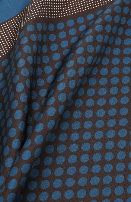 Мужской шелковый платок KITON синего цвета, арт. UP0CHCX02S55 | Фото 2 (Статус проверки: Проверена категория, Проверено; Материал: Шелк, Текстиль)