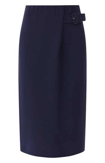 Женская шелковая юбка GIORGIO ARMANI синего цвета по цене 113500 руб., арт. 9WHNN020/T0010 | Фото 1