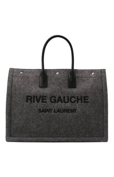 Мужская текстильная сумка-шопер rive gauche large SAINT LAURENT серого цвета, арт. 509415/24N4E | Фото 1 (Материал: Текстиль; Размер: large)